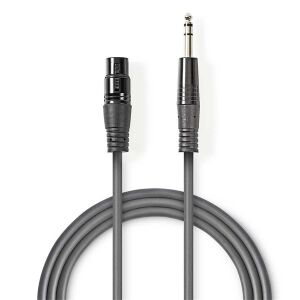 Nedis COTH15110GY15 audio kábel 1,5 M XLR (3-pin) 6.35mm Szürke (COTH15110GY15) 145850357 - XLR kábel