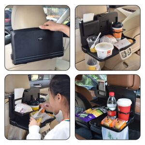 Multifunkcionális asztalrendező az autóban tablettákhoz, ételekhez és italokhoz