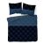 Home Satin sötétkék ágynemű garnitúra felülnézet