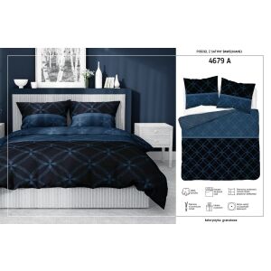 Szatén lepedő 180x200 sötétkék 4679 A Home Satin 40