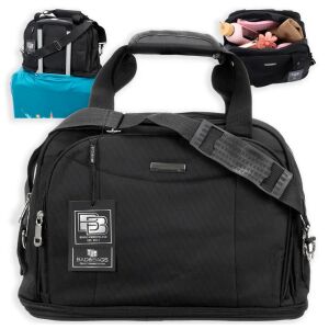 BAD&BAGS fekete üzleti táska kézipoggyászhoz, ideális utazáshoz