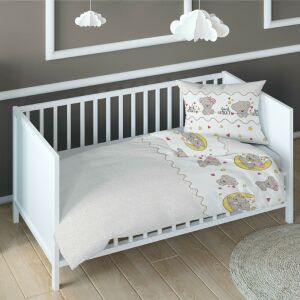 Pamut ágynemű 160x200 mackó bézs gyerek cipzárral 2896 D KARO Dreamland