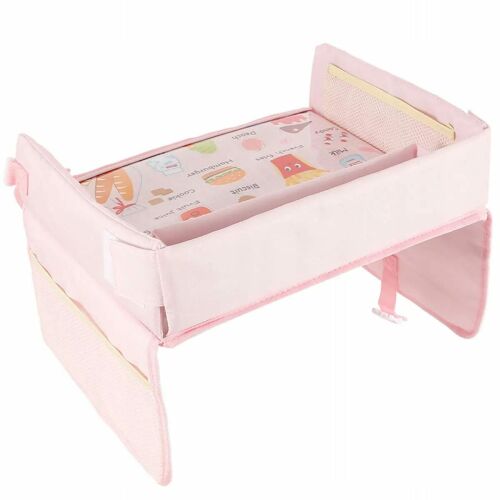 Autós utazóasztal gyerekeknek, kék dizájn, ferde nézet