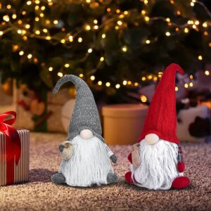 EKARSEN елф гном, сиво/бяло, полиестер, 18 x 16 x 50 см 143629252 - Коледна украса