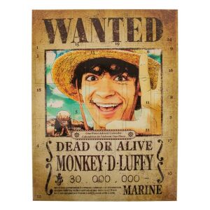 Adventný kalendár One Piece s plagátom Monkey D. Luffy Wanted - Adventné kalendáre