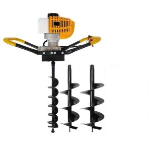 Benzínový zemný vrták Mustang 4 HP s vrtákmi 150 mm, 200 mm a 250 mm - DDT