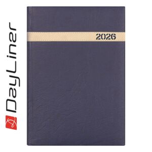 Határidőnapló The Boss A5 napi, fehér lapokkal kék Dayliner 2026. 143630109 - Dayliner