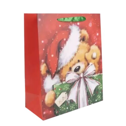 Maci Mikulassapkaban подаръчна торбичка 18x23cm, идеална за коледни подаръци