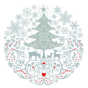 Karácsony Circle Composition szalvéta 20 db-os 33x33 cm