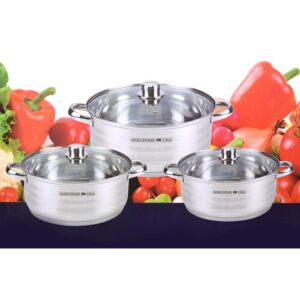 Berghome Line 6 részes rozsdamentes acél lábaskészlet