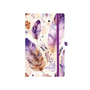 Naptár, tervező, A5, heti, TOPTIMER, "Csak Nőknek", lila toll 143646456 - TOPTIMER