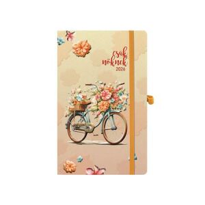 Naptár, tervező, A5, heti, TOPTIMER, "Csak Nőknek", bicikli 143646457 - TOPTIMER