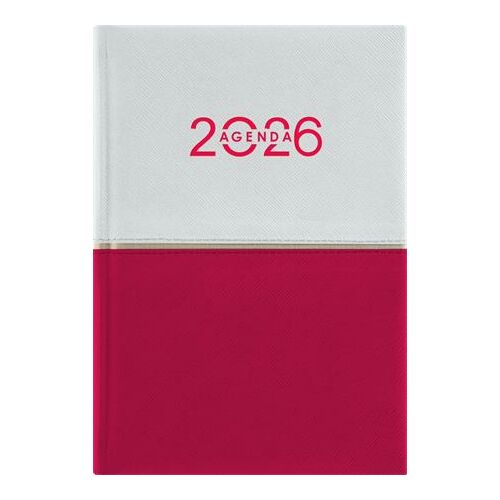 DAYLINER Contrast 2026 heti tervező, B6 méret, fehér és piros borító