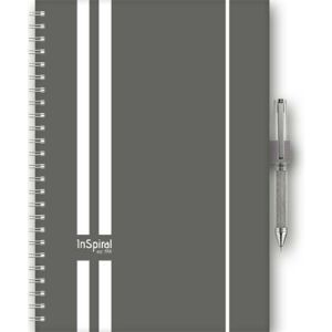 Naptár, tervező, A5, heti, DAYLINER, "InSpiral", szürke-fehér 143646486 - Irodai kiegészítő