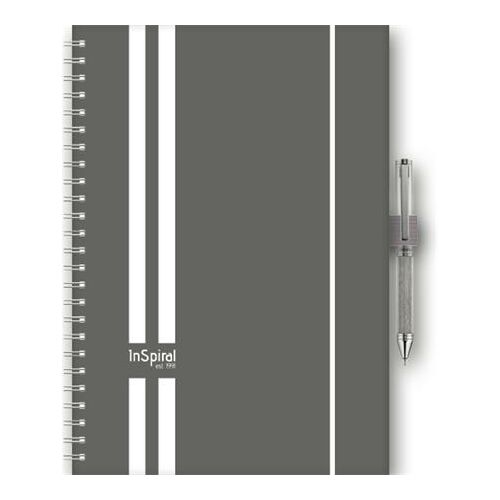 Naptár, tervező, A5, heti, DAYLINER, "InSpiral", szürke-fehér 143646486
