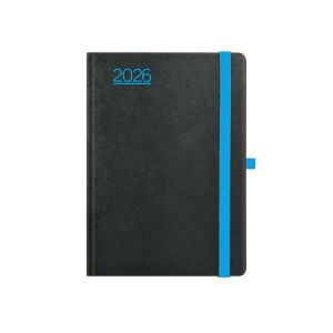 Naptár, tervező, A5, heti, TOPTIMER, "Nero", fekete-kék 143646740 - TOPTIMER