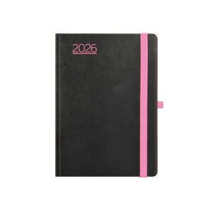 Naptár, tervező, A5, heti, TOPTIMER, "Nero", fekete-pink 143646978 - TOPTIMER