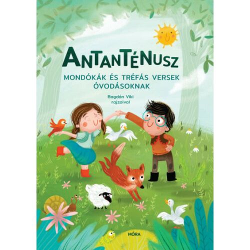 Antanténusz gyermekkönyv borítója Bogdán Viktória játékos illusztrációival - Gyerekvers könyv
