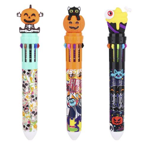 Nebulo 10 színű Halloween tollak tök, macska és szemgolyó díszekkel