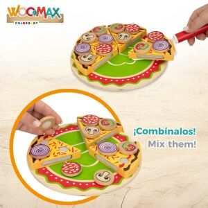 Fajáték Woomax Pizza 27 Darabok (6 egység) 143663036 - Játék élelmiszer