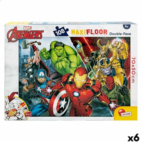 Gyermek Puzzle The Avengers Kétoldalú 108 Darabok 70 x 1,5 x 50 cm (6 egység) 143663812