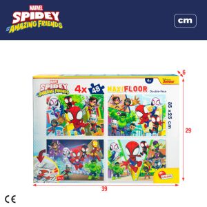 4 kirakós szett Spidey 35 x 1,5 x 25 cm 48 Darabok (6 egység) 143668212 - Puzzle & Kirakó