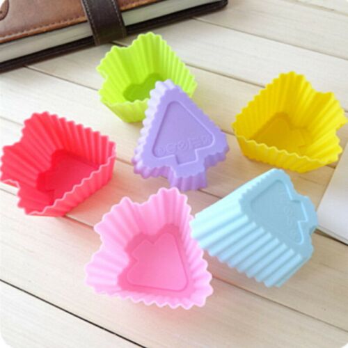 12 részes színes szilikon muffin sütőforma - fenyőfa 143672373