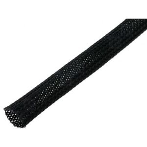 Fonott poliészter kábelvédő 12 mm, Kígyóbőr BP.12-BK 143672412 - Kábelharisnya