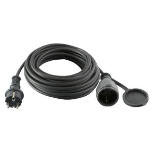 Home NV 7-20/GY hosszabbító, 20 m, H07RN-F 3G1,5 mm2 kábel, IP44 védelem, zárófedél az aljzaton, gumírozott kábel, 250V~/16A/3500W 143672681 - Home by Somogyi