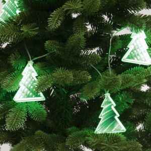 Home MRLC 6/T LED fenyőfa fényfüzér, 1 m / 72 db hidegfehér LED, alagúthatású fenyődísszel, állófényű, átlátszó vezeték, elemes, beltéri kivitel