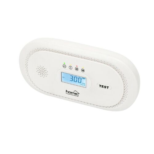 HOME CO10LCD szén-monoxid vészjelző LCD kijelzővel, ferde nézet