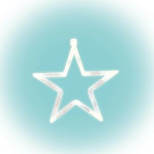 Home KID 411 csillag ablakdísz, 8 db LED, öntapadós elemtartó