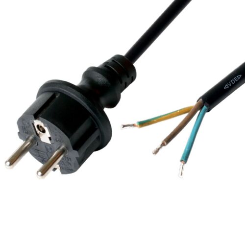 Home N 8-5/1,5 hálózati csatlakozókábel, 5 m, H05RR-F3G1,5mm2 gumikábellel, IP44 csatlakozódugó, védőérintkezős, max.3680W, fekete 143673440