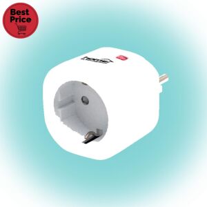 Home TH 3000 távirányítható hálózati aljzat, 40 m hatótáv, max. 3000 W, TH 1011 és TH 1013 szetthez tanítható, rádiós összeköttetés, 230 V, fehér