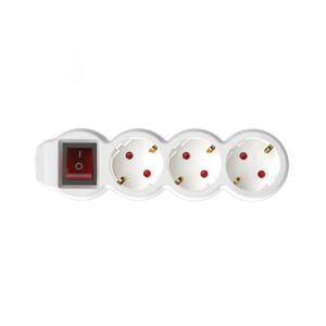 Home NV 3K-10/WH/1,5 hálózati elosztó, 10 m, H05VV-F 3G1,5 mm2 kábel, kétpólusú kapcsoló, IP20 kivitel, 3 védőérintkezős aljzat, max. 3500W, fehér 143673581 - Home by Somogyi