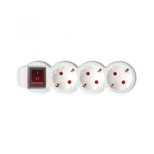 Home NV 3K-10/WH/1,5 hálózati elosztó, 10 m, H05VV-F 3G1,5 mm2 kábel, kétpólusú kapcsoló, IP20 kivitel, 3 védőérintkezős aljzat, max. 3500W, fehér 143673581