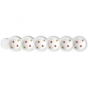 Home NV 6-3/WH/1,5 hálózati elosztó, 3 m, H05VV-F 3G1,5 mm2 kábel, IP20 kivitel, 6 védőérintkezős aljzat, max. 3500W, fehér 143673585 - Home by Somogyi