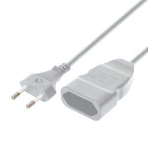 Home NV 12-5/WH EURO kéteres hosszabbító, 5 m, H03VVH2-F 2x0,75 mm2 kábel, 250V~/2,5A/max.575W, fehér színű