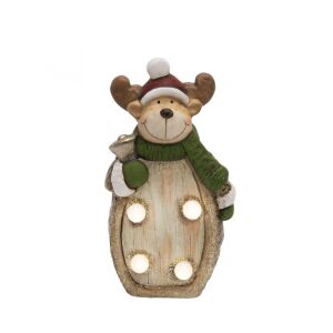 Home KDC 17 LED-es kerámia rénszarvas asztali dísz, 4 db LED 143673746 - Karácsony