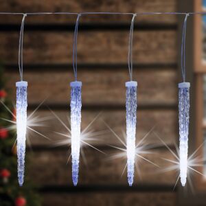 Home KJL 360 LED-es jégcsap fényfüzér, 5,32x0,36 m/360 db hidegfehér LED, 15 db jégcsap, átlátszó vezeték, fényjáték, kül- és beltéri 143673852 - Fényfüzér