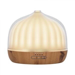 Home AD 500 aromadiffúzor, ultrahangos hidegpárásító, 500 ml kapacitás, önállóan is használható világítás, melegfehér fény, tartozék hálózati adapter