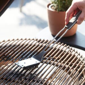 Barbecook BC-ACC-7027 army stílusú kétfunkciós tisztítókefe, rozsdamentes acél, khaki zöld nyél 143674581 - Takarítás