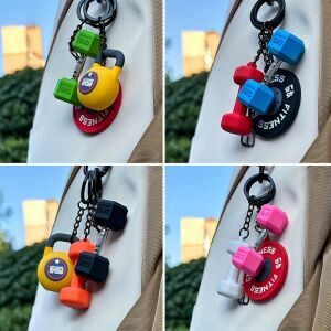 3db fém súlyemelő súlyzó kulcstartó készlet Kék fém súlyzók + piros súlyzók + fekete súlytárcsa rudak - Három Részes Készlet 143675014 - Kulcstartó