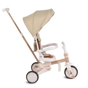 COMPACTO ÚJ 3IN1 tricikli multifunkciós, futóbiciklivé alakítható BÉZS