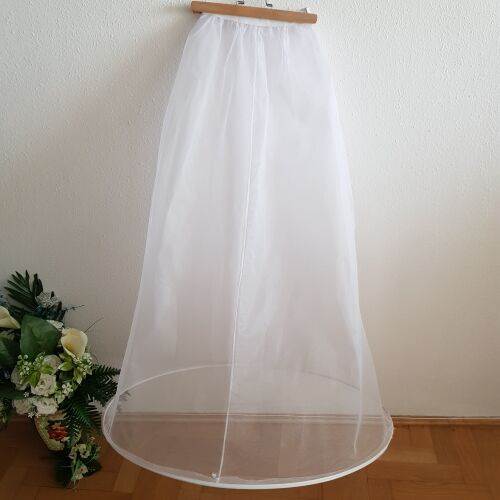 ESKÜVŐ ASZ38A - 1 körös  Ø50cm fehér menyasszonyi alsószoknya, abroncs 143685507