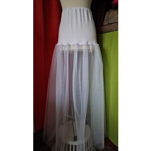 ESKÜVŐ ASZ59  - Rugalmas pamut és tüll fehér menyasszonyi alsószoknya 143685561 - Lovaskate