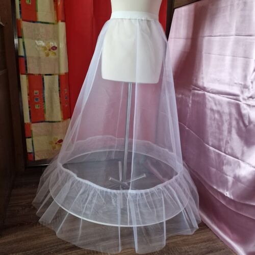 ESKÜVŐ ASZ64 - kb. 83cm-es 1 körös fodros fehér menyasszonyi alsószoknya, abroncs 143685579