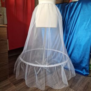 ESKÜVŐ ASZ64B - kb. 83cm-es 1 körös fodros fehér menyasszonyi alsószoknya, abroncs 143685585 - Lovaskate