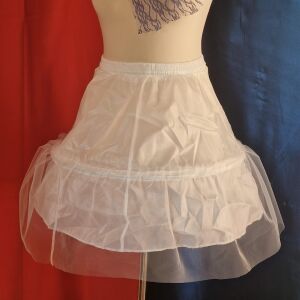 ESKÜVŐ ASZ67 - 1 körös fodros fehér selyem menyasszonyi alsószoknya, abroncs 143685630 - Lovaskate