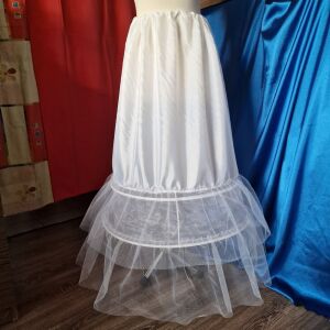 ESKÜVŐ ASZ75 - 2 körös fodros fehér selyem menyasszonyi alsószoknya, abroncs 143685720 - Lovaskate